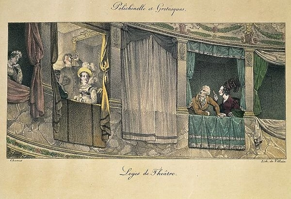 Loggias of theatre by Jean Baptiste Thomas (1791-1838), Year in Rome (Un an a Rome)