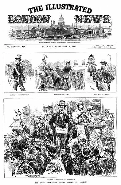 London Dock Labourers Strike 1889: Scenes along the strikers procession