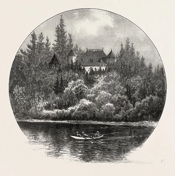 Lower Ottawa, Montebello, home of Papineau, Canada, Nineteenth Century Engraving