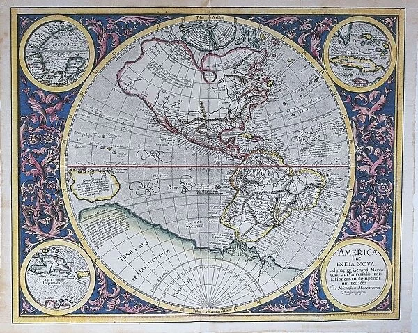 Map of the American Continent, 1628