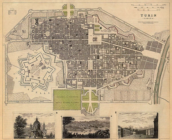 Map of Turin, Italy