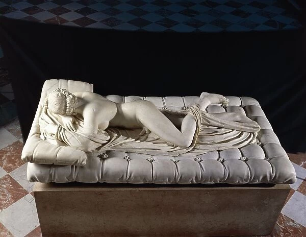 Marble statue of Hermaphrodite asleep, from Rome, Baths of Diocletian