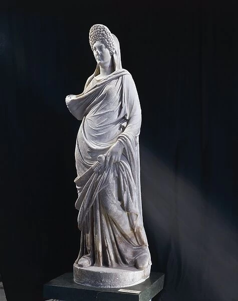 Marble statue of woman, from Aphrodisias, Turkey