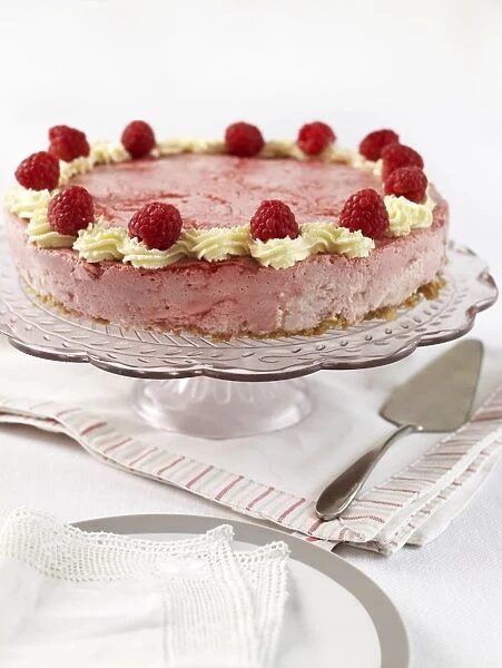 Marbled raspberry cheesecake