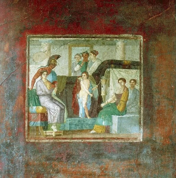 Marriage of Mars and Aphrodite. 1st century AD. House of Lucretius Fronton, Pompei. Fresco