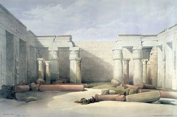 Medinet Abu - Thebes, Dec. 5th 1832. : lithograph after watercolour by David Roberts