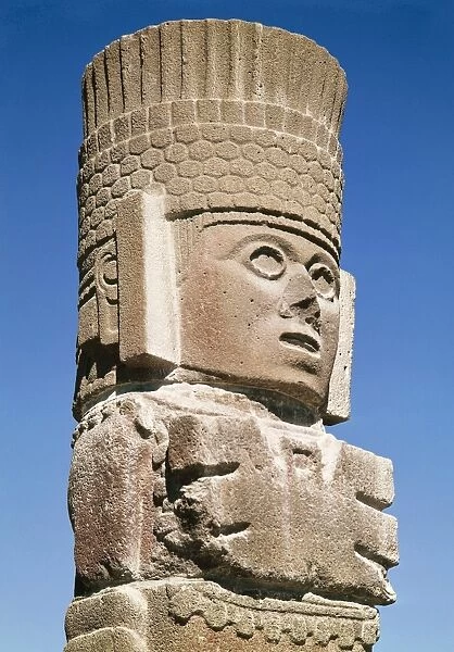 Mexico, Toltec civilization, Surroundings of Mexico City, Tula, Pyramid of Morning Star, Atlantean warriors, God Quetzalcoatl (Feathered Serpent)