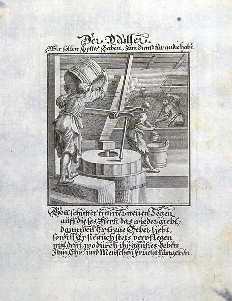 Miller, A Person Who Operates A Mill, Old Master Print