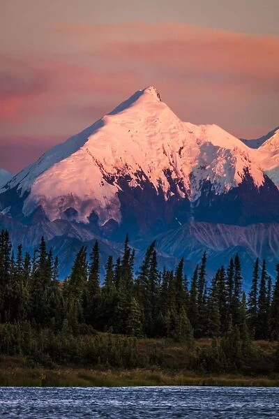 Mount Denali, previously known as McKinley from Wonder Lake, Denali National Park, Alaska