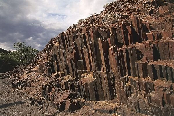 Namibia, Damaraland Wilderness Reserve, organ pipes rock formation