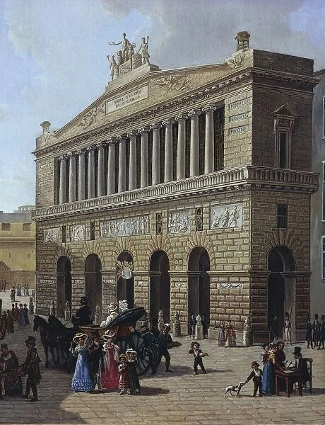 Naples, San Carlo Theatre, by Gennaro D Aloisio, Oil on canvas