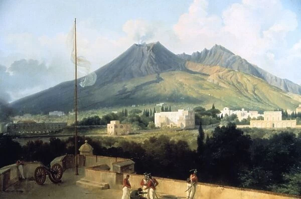 Naples: Vesuvius. Lancelot Theodore comte de Turpin de Crisse (1782-1859) French painter