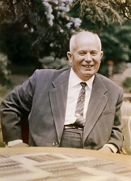 Nikita khrushchev, first secretary of the communist party of the soviet union, chairman of the ussr council of ministers, late 1950s