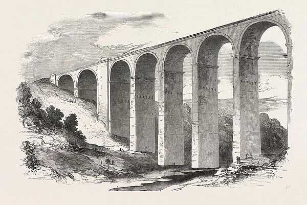 The North Staffordshire Railway: the Congleton Viaduct. Uk, 1849