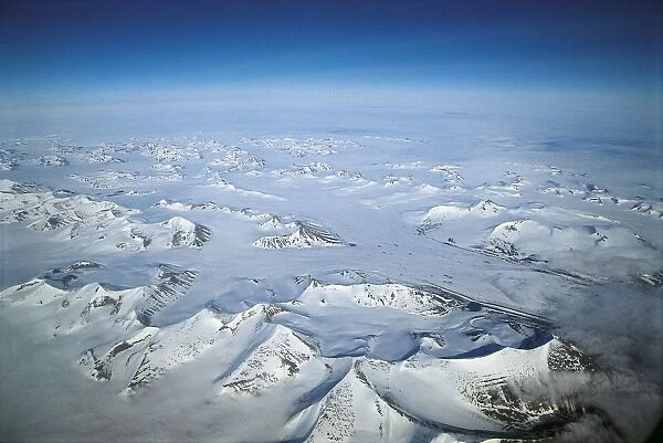 Norway, Aerial view of Svalbard Islands