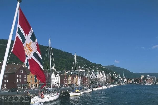 Norway, Bergen, Bryggen Hanseatic Neighborhood, Tyskebryggen, German Wharf