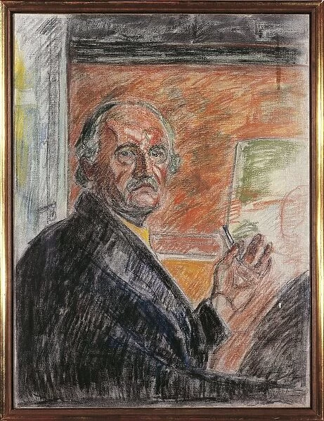 Norway, Oslo, Self-Portrait with a Chalk