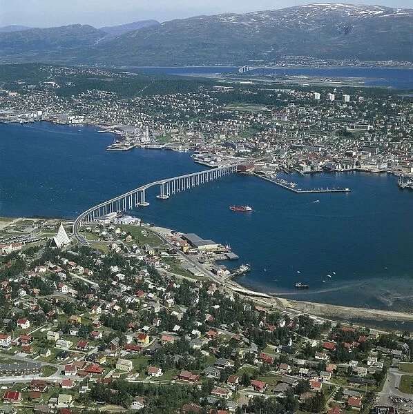 Norway, Troms County, Aerial view of Tromso