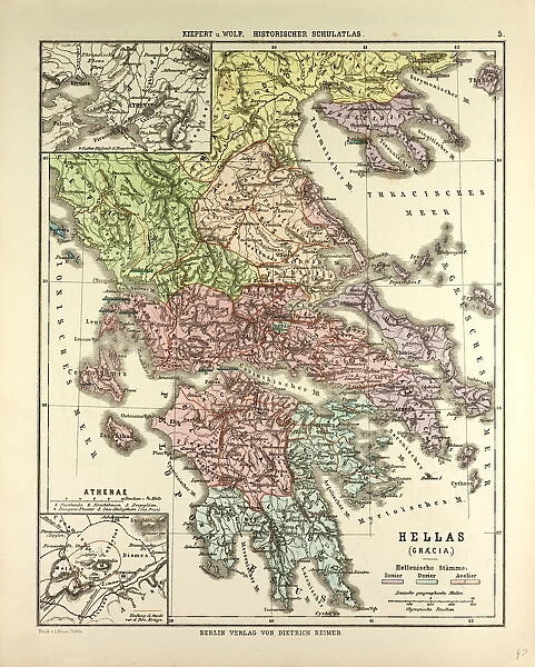 OLD MAP OF GREECE
