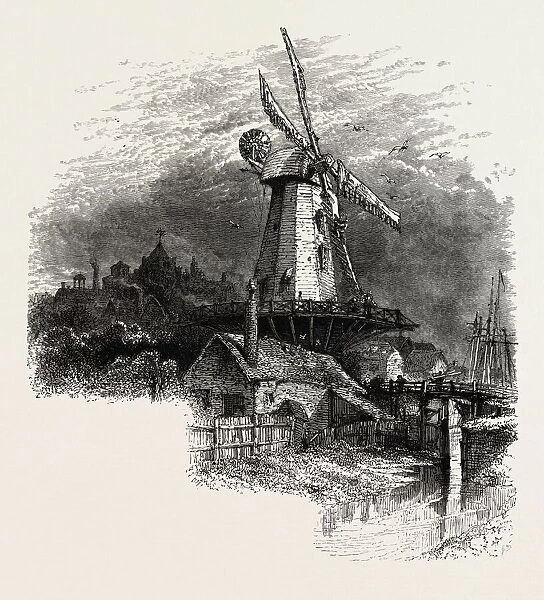 An old windmill at Rye, the south coast, UK, U. K. Britain, British, Europe, United Kingdom