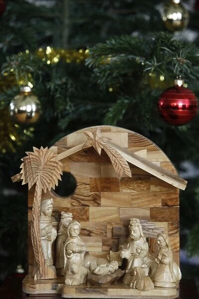 Olive tree Christmas crib made in Bethelehem