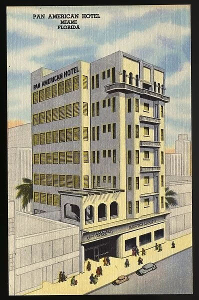 Pan American Hotel. ca. 1948, Miami, Florida, USA, PAN-AMERICAN HOTEL In the Heart of Miami. 27 N. E. Second Avenue. MIAMI, FLORIDA. Se Hable Espanol