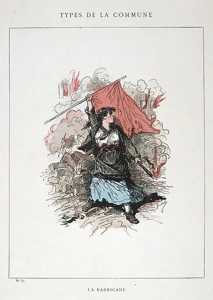 Paris Commune 26 March-28 May 1871. Commune types: A woman on the barricades