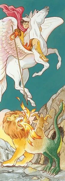Pegasus, the winged horse of Greek mythology, featured in many stories