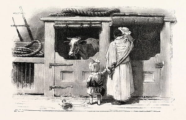 On a Peninsular and Oriental Companys Steamer, Engraving 1890