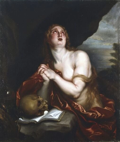 Penitent Magdalene. Studio of Anton van Dyck (1599-1641). Oil on canvas. Private collection