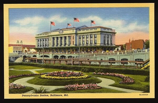 Pennsylvania Station in Baltimore. ca. 1938, Baltimore, Maryland, USA, Pennsylvania Station, Baltimore, Md