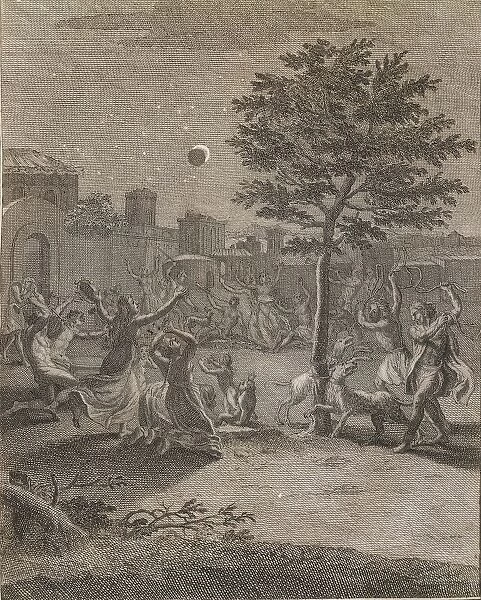 Peru, History of Exploration, Peruvians fear during a lunar eclipse, from Journey to America by Giorgio Juan and Antonio Ulloa, 1752, engraving