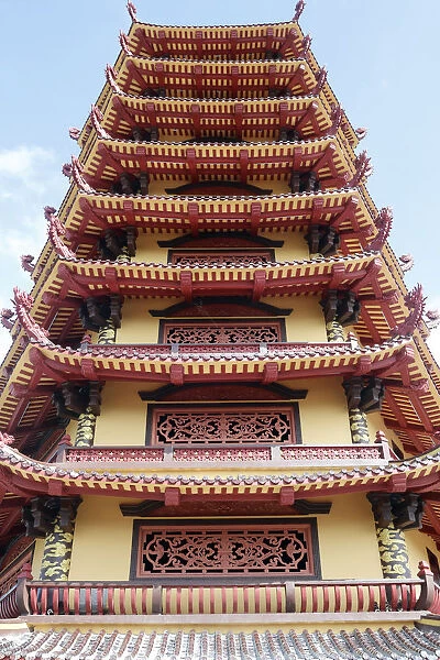 Phat Ngoc Xa Loi Buddhist temple. Tower. Can Tho. Vietnam