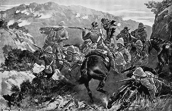 Picket of 13th Hussars surprised near the Tugela River (Hussar Hill). 2nd Boer War 1899 -1902