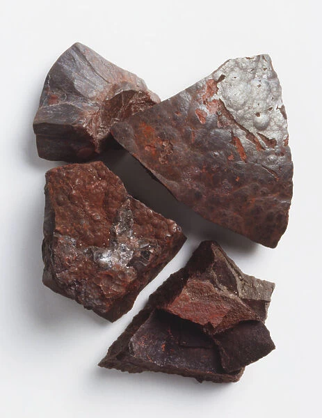 Pieces of iron ore, close up