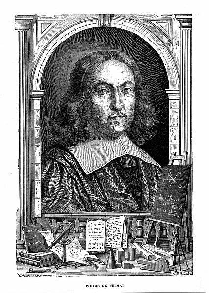 Pierre de Fermat (1595ja-1665) French mathematician. From Louis Figuier Vies des Savants Ilustres