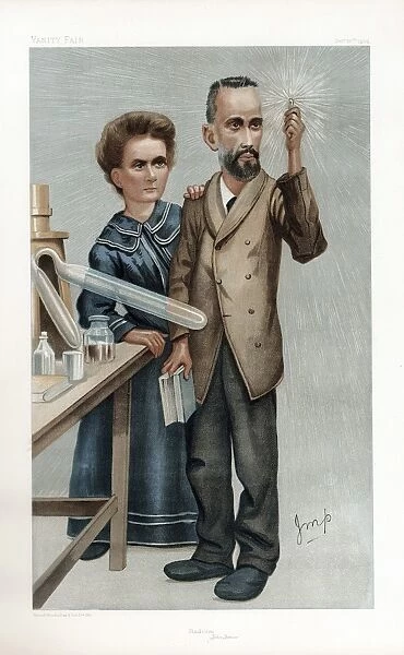 Pierre and Marie Curie. Cartoon from Vanity Fair, London, December 1904. In 1903