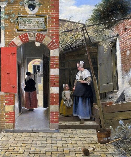 Pieter de Hooch (1629 - 1684) was a genre painter during the Dutch Golden Age. The