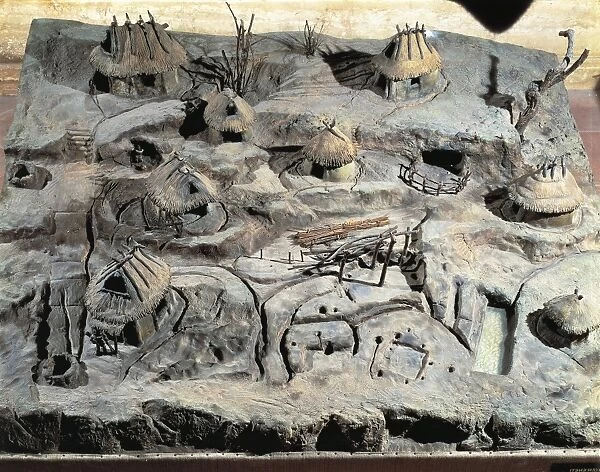 Plastic model of village huts from Palatine Hill