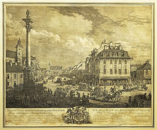 Poland, Warsaw, Bernardo Bellotto (also known as Bernardo Canaletto, 1721-1780), view of the Old Town Square in Warsaw (Veduta della Piazza Vecchia di Varsavia), 1774