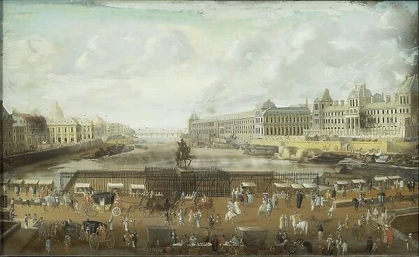 Pont Neuf and Louvre, by unknown artist, about 1680