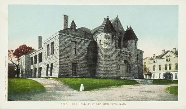 Pope Hall, Fort Leavenworth, Kan. Postcard. ca. 1903, Pope Hall, Fort Leavenworth, Kan. Postcard