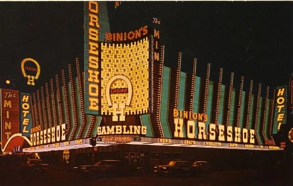 The Very Popular Horseshoe Club in Casino Center Downtown Las Vegas, Nevada