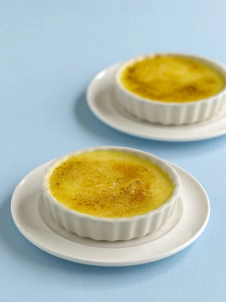 Two portions of crema catalana