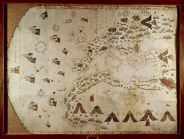 Portolan chart by Jacopo Maggiolo, 1561
