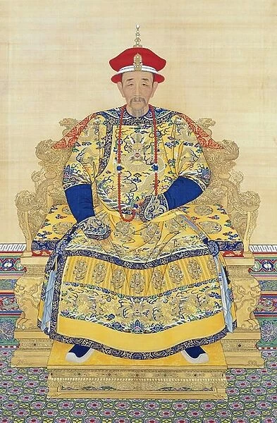 Portrait of the Kangxi Emperor in Court Dress, by anonymous court artists. Late Kangxi period