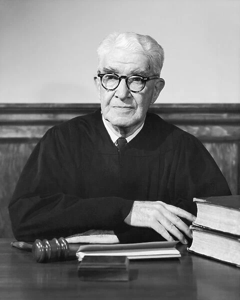 Portrait of mature male judge, 1950-60s