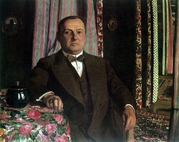 Portrait of Mr Hasen 1913. Felix Edouard Vallotton (1865-1925) Swiss painter and printmaker