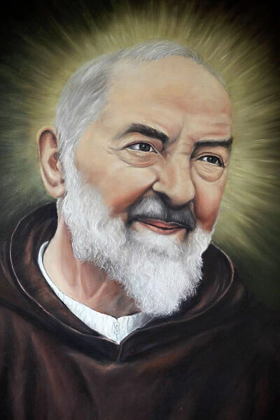 Portrait of Padre Pio in Apulia