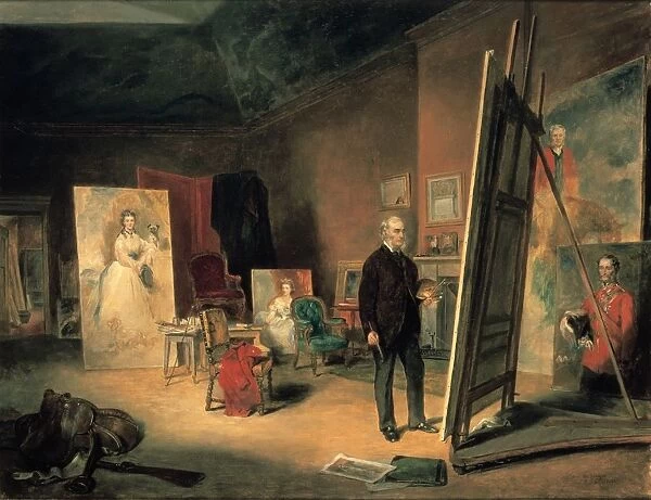 Portrait of Sir Francis Grant in his Studio, 1866. John Ballantye (1815-1897) British painter